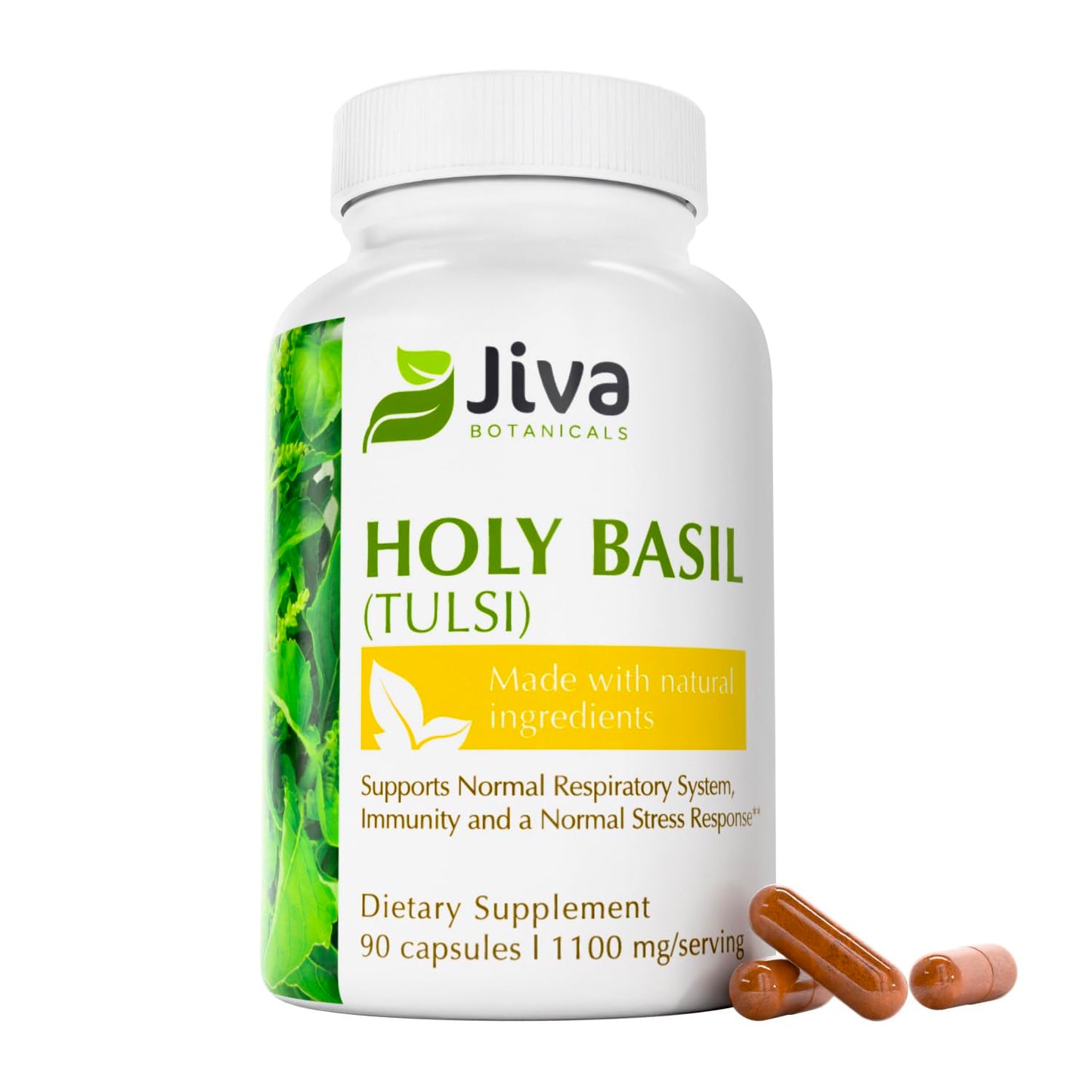 Jiva Botanicals Holy Basil 1100mg Capsules, 90 Count