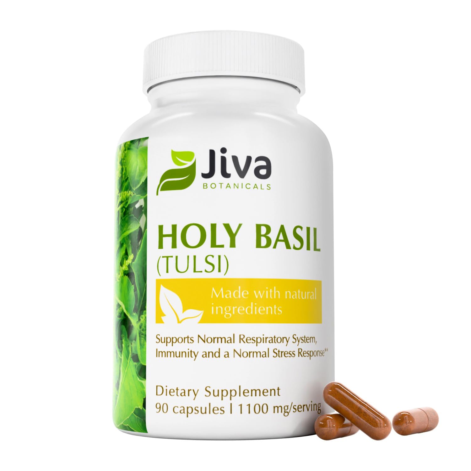 Jiva Botanicals Holy Basil 1100mg Capsules, 90 Count