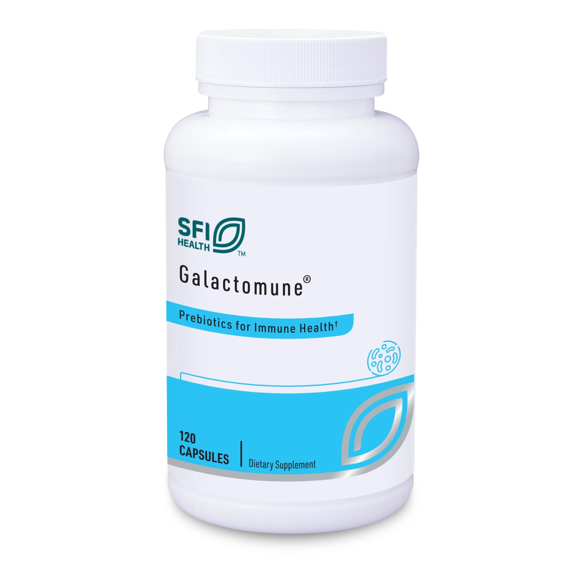 SFI Health Galactomune Prebiotic Blend with Beta-Glucan & Galactooligosaccharides for Immune Support, Soy & Gluten-Free, 120 Capsules