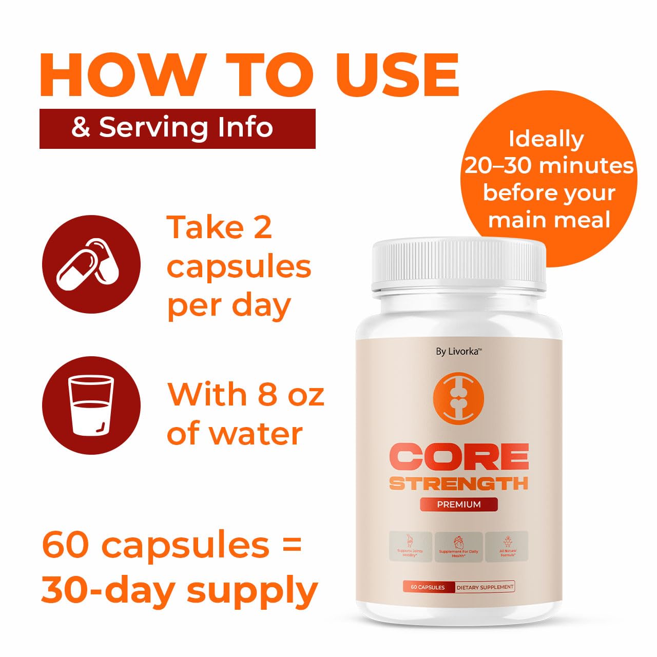 LIVORKA Core Strength Capsule 60 Count