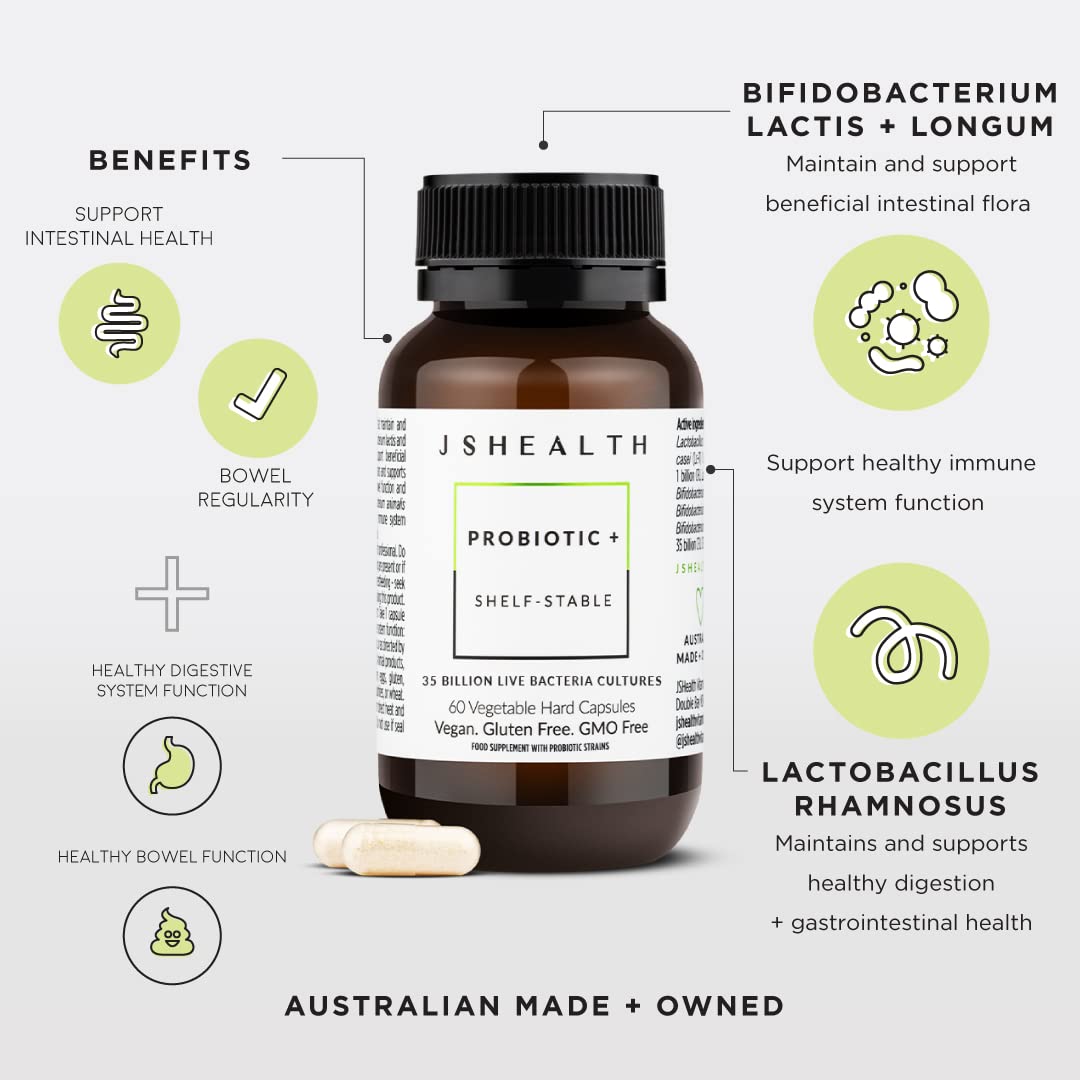 JSHealth Gut Health and Immunity Formula Probiotics 60 Capsules