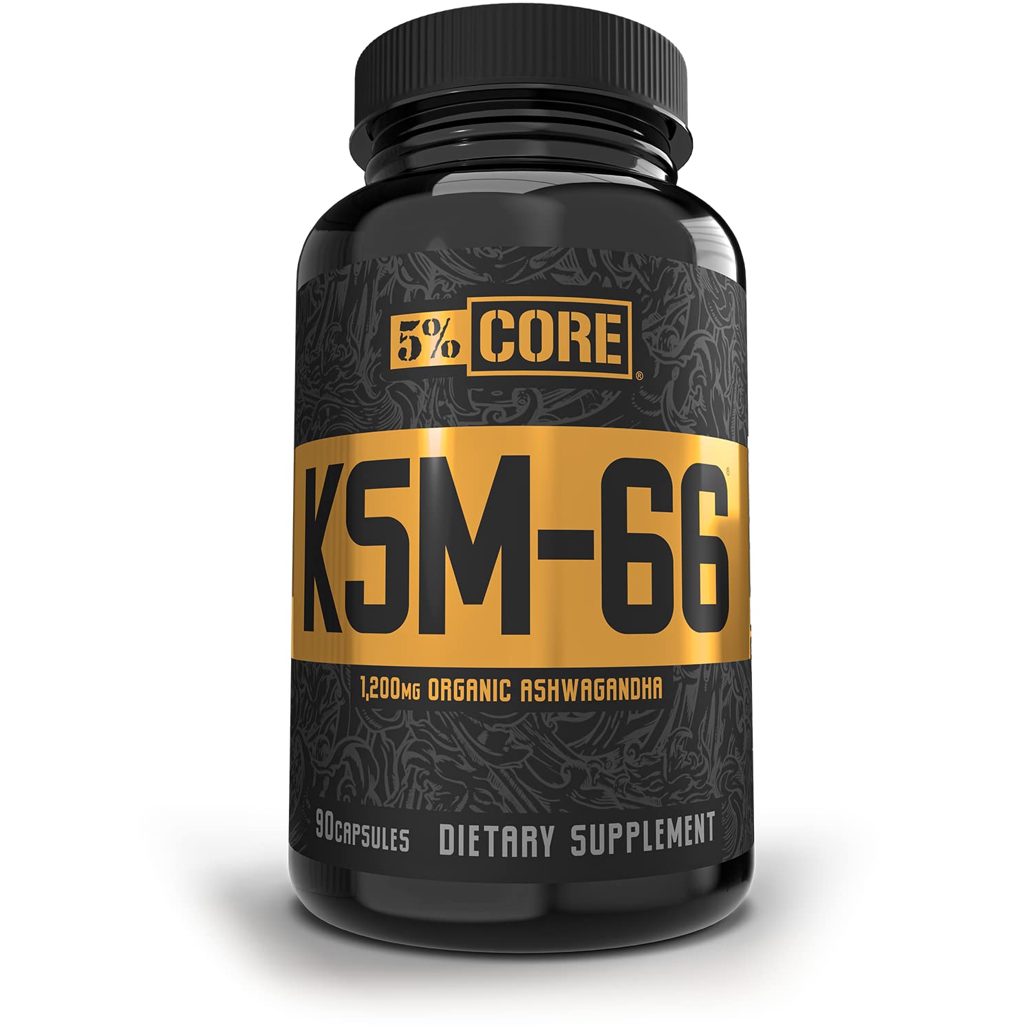 5% Nutrition Core KSM-66 Ashwagandha Capsules, 90 Count