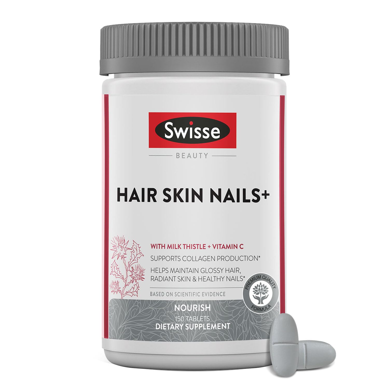Swisse Biotin Hair Skin and Nails Vitamins for Women & Men 150 Tablets