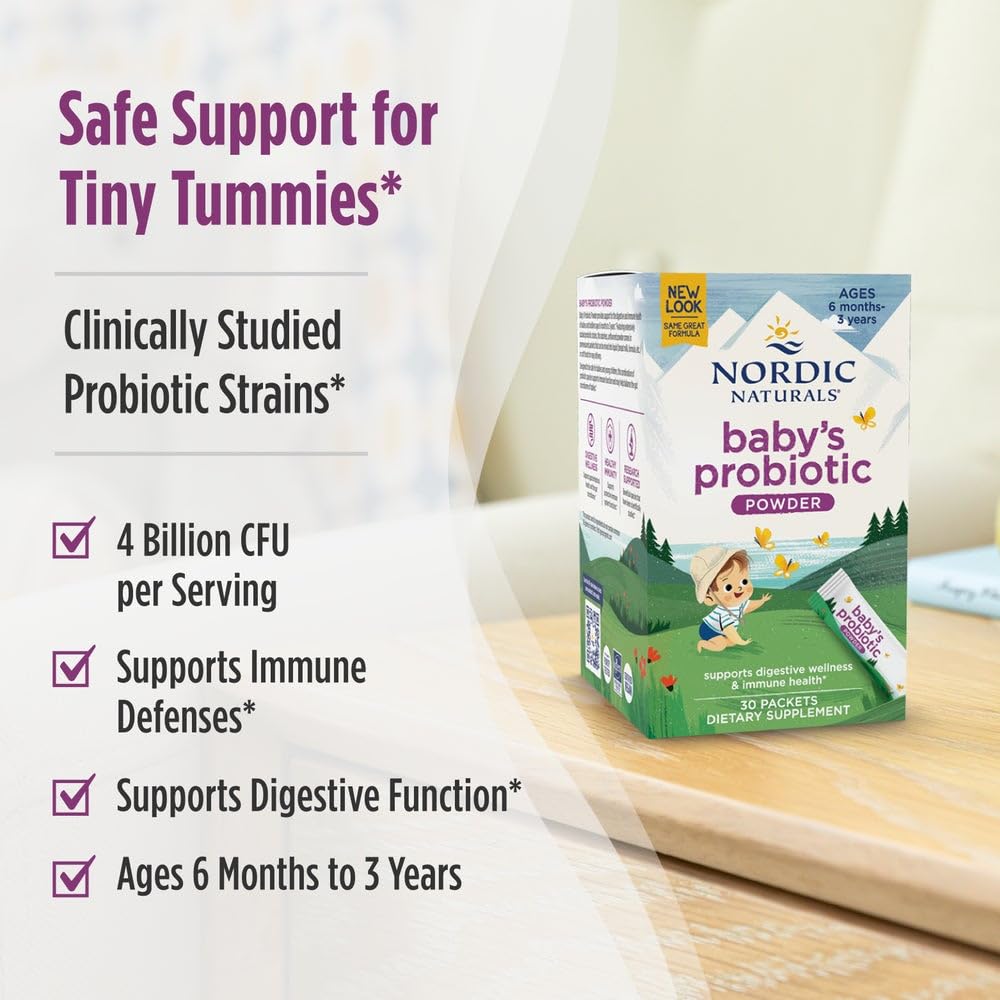 Nordic Naturals Baby’s Nordic Flora Probiotic Powder 30 Packets