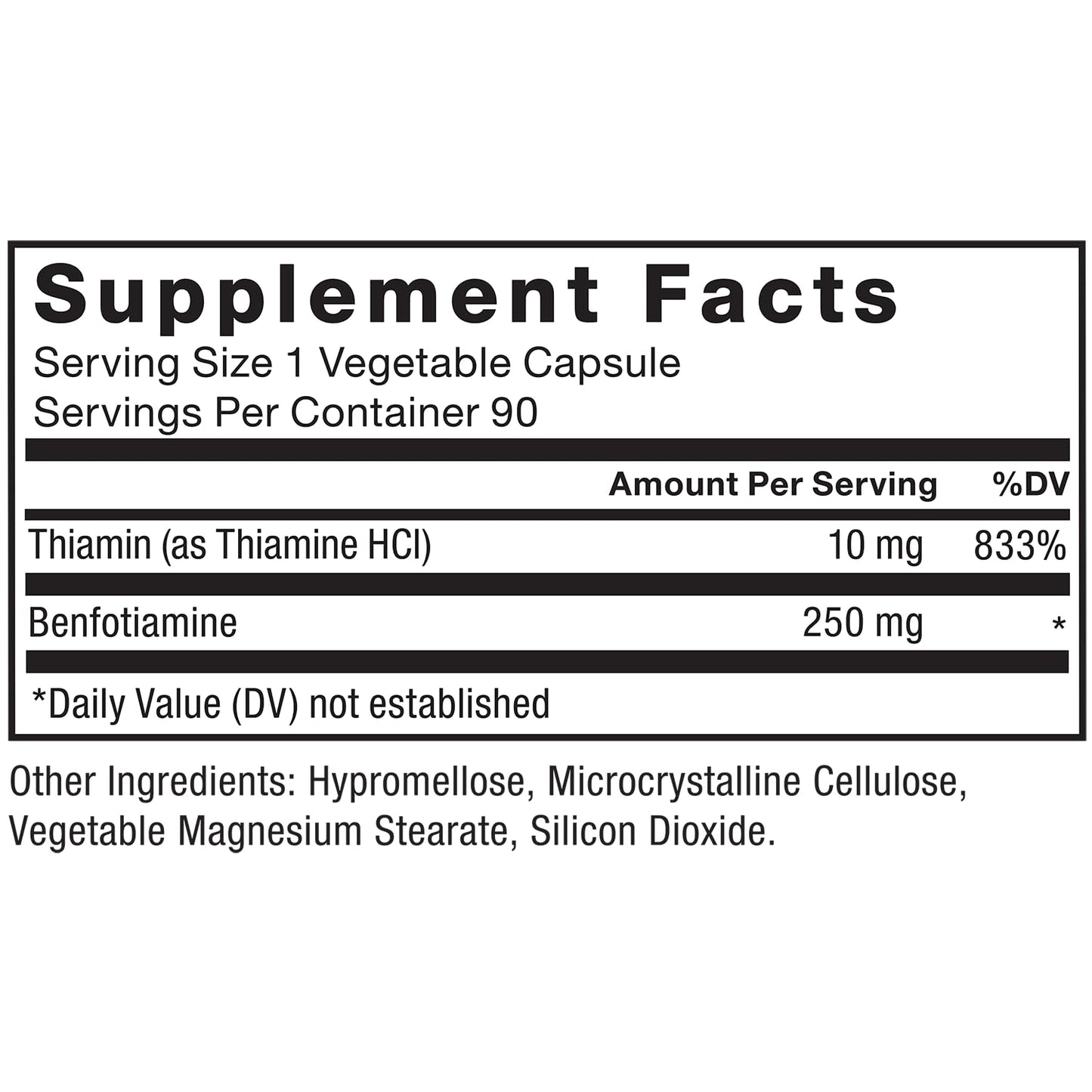 Force Factor Benfotiamine Plus Thiamine Supplement Capsule 90 Count