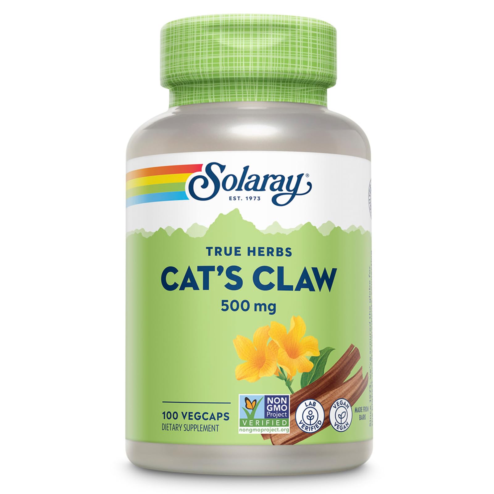 Solaray Cat's Claw Bark 500mg Capsule, 100 Count