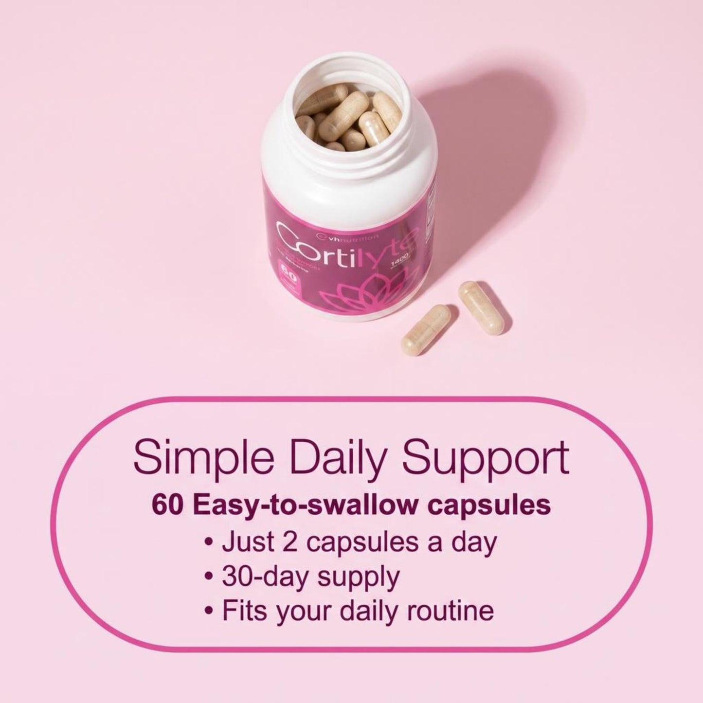 VH Nutrition CortiLyte with Ginkgo Biloba Capsules 60 Count