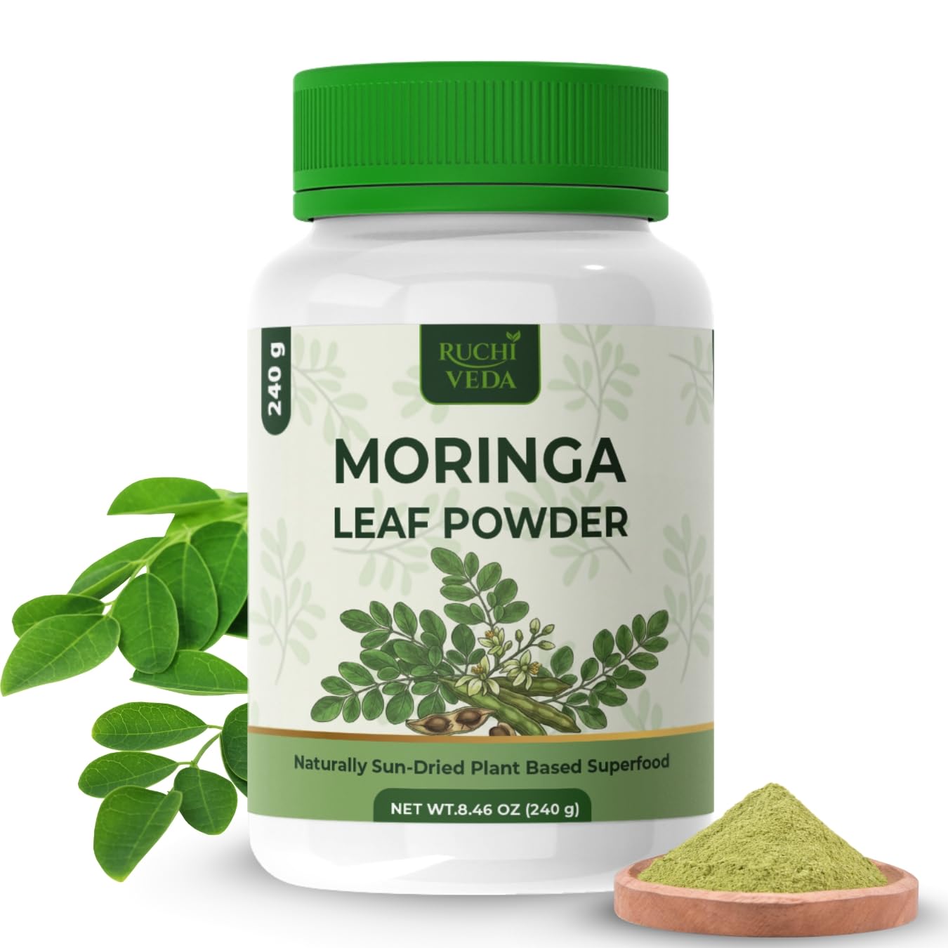 Ruchi Veda Moringa Leaf Powder 8.46 oz