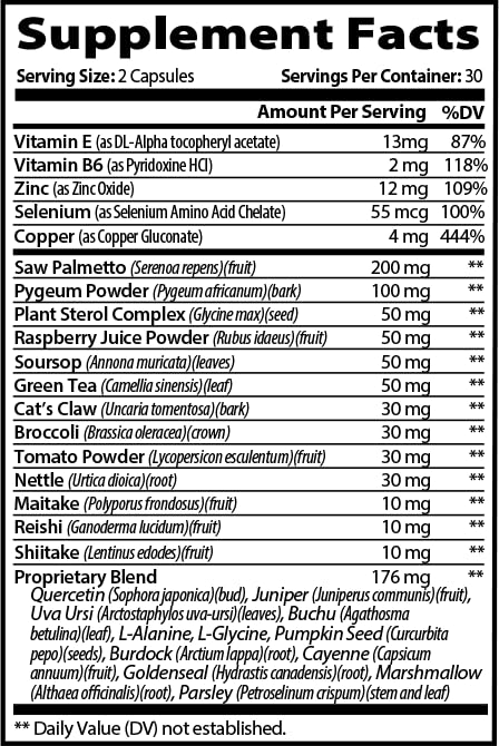 Crystal Peaks Nutrition Extra Strength Prostate Support Supplement 60 Capsules