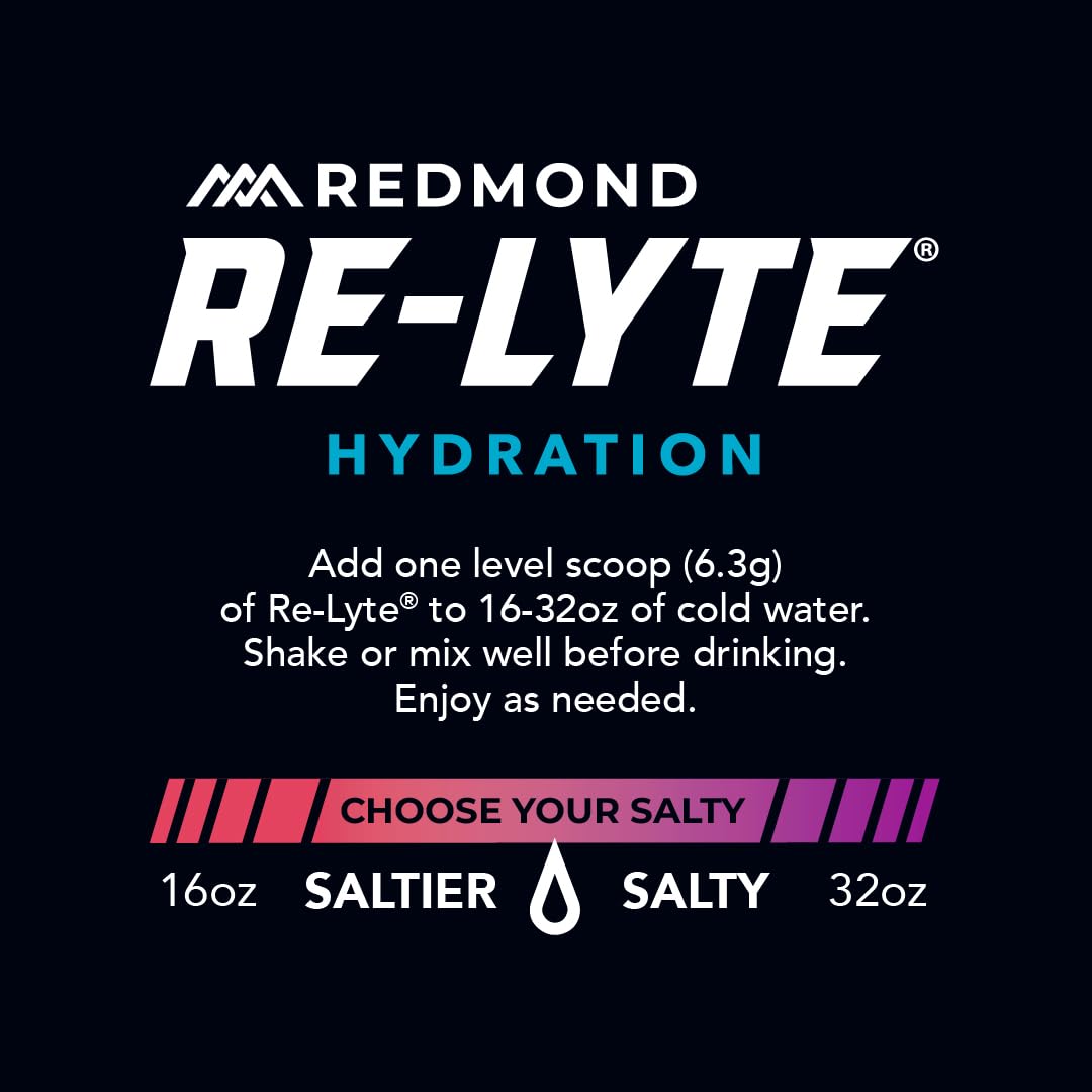 Redmond Re-Lyte Hydration Electrolyte Powder No Added Sugar Mixed Berry, 13.4 Ounce