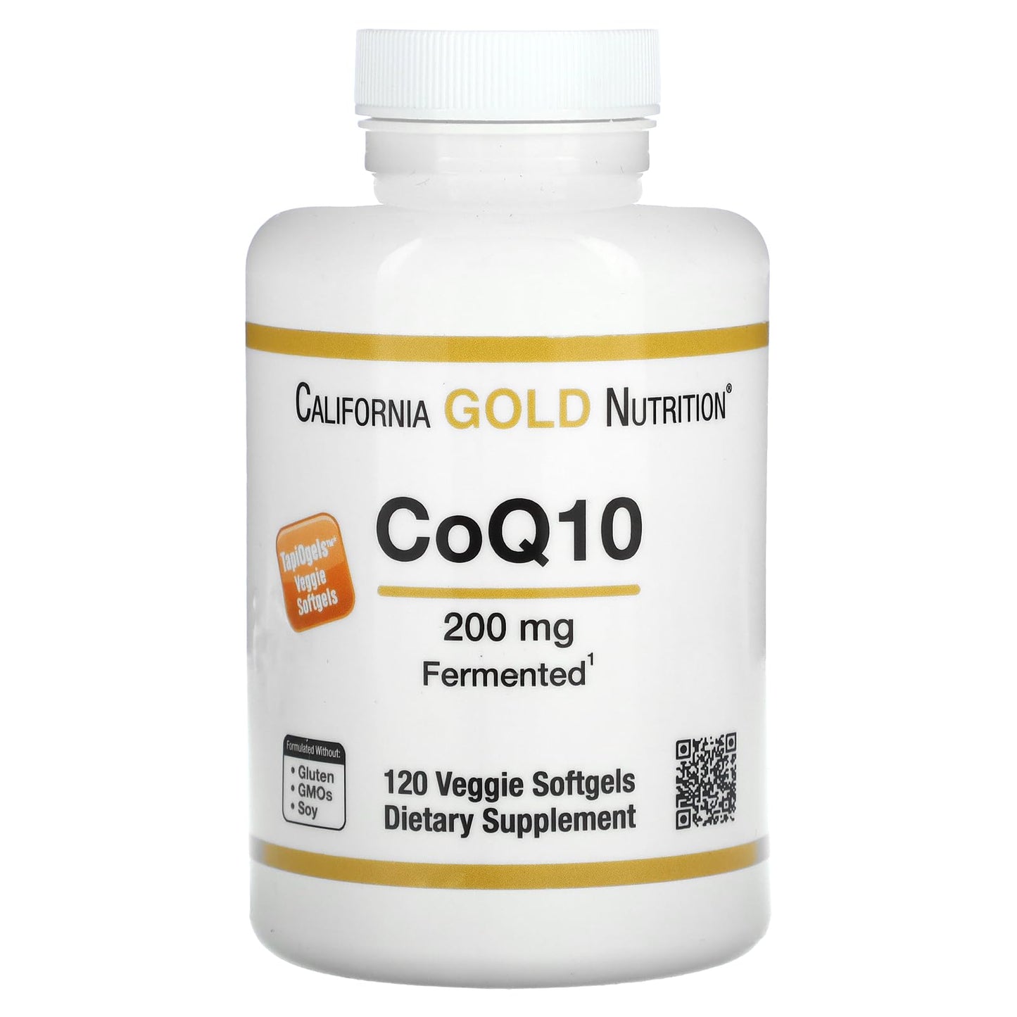 California Gold Nutrition CoQ10 200 mg Softgels, 120 Veggie Softgels
