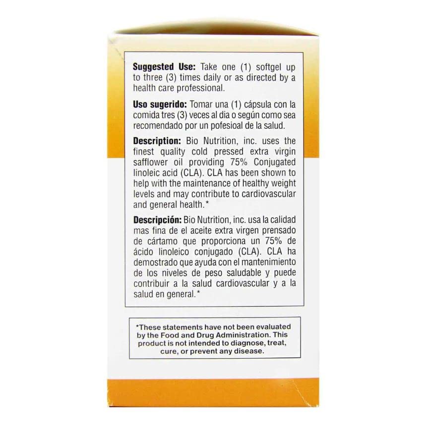 Bio Nutrition Safflower Oil Softgels 90