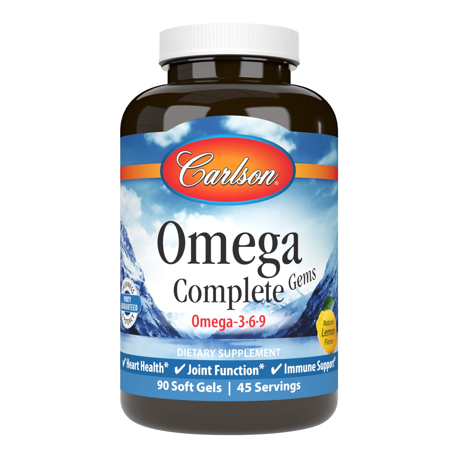 Carlson Omega Complete Gems Omega-3-6-9 Complete Omega Blend Softgels 90 Count