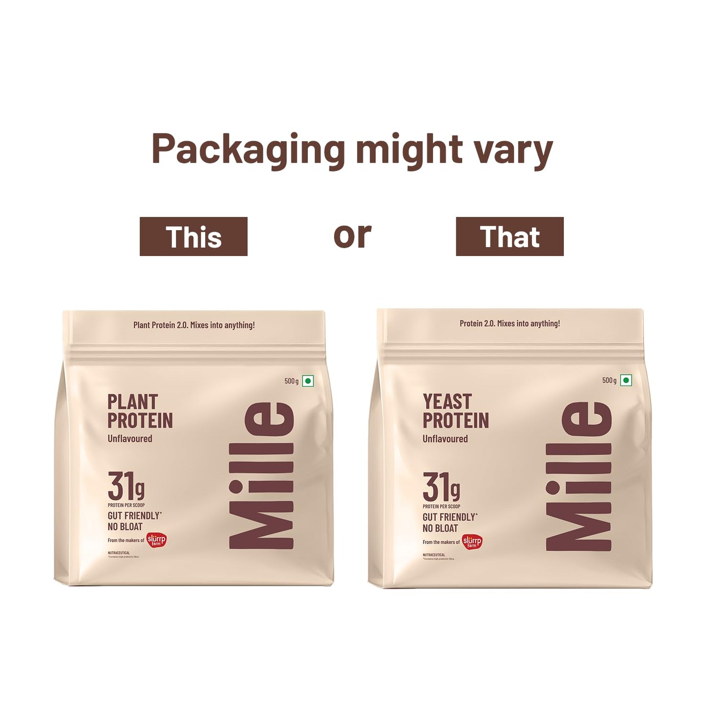 Millé: A Supergrain Co. Mille Plant Protein Powder Unflavored, 17.64 oz (500 g)