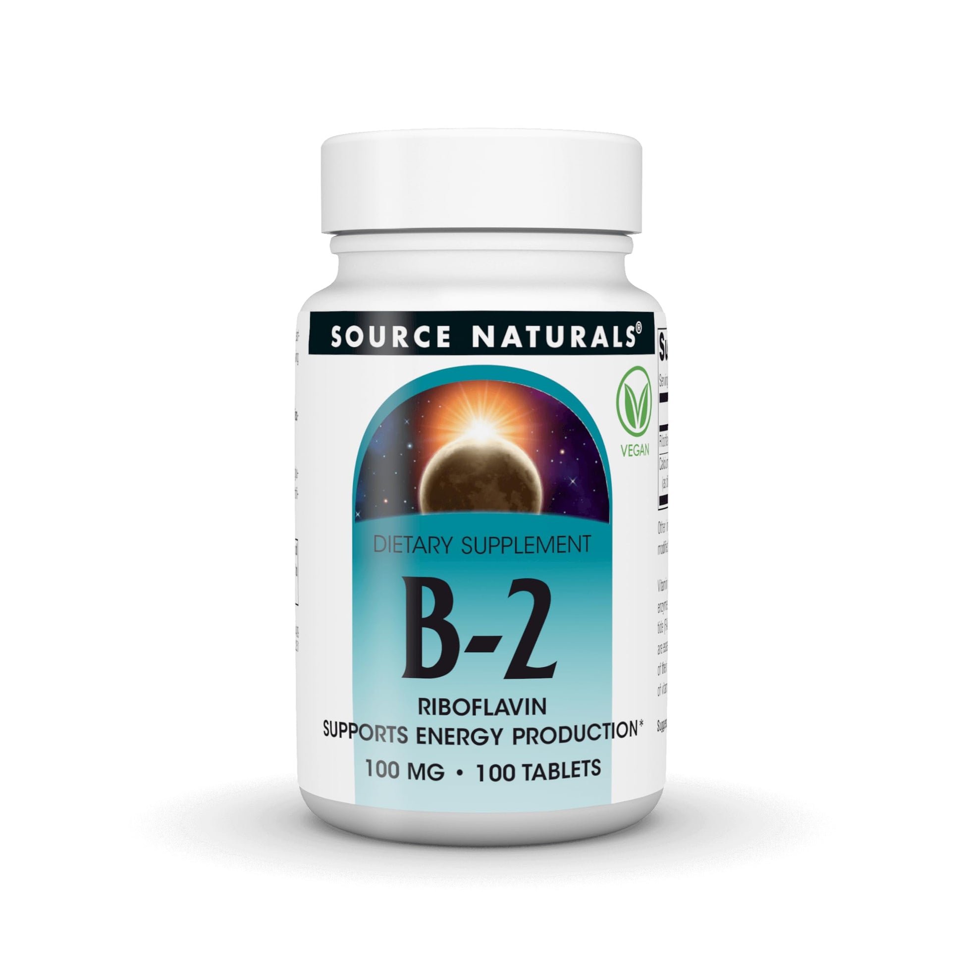 Source Naturals Vitamin B-2 Riboflavin 100 mg Tablets, 100 Tablets