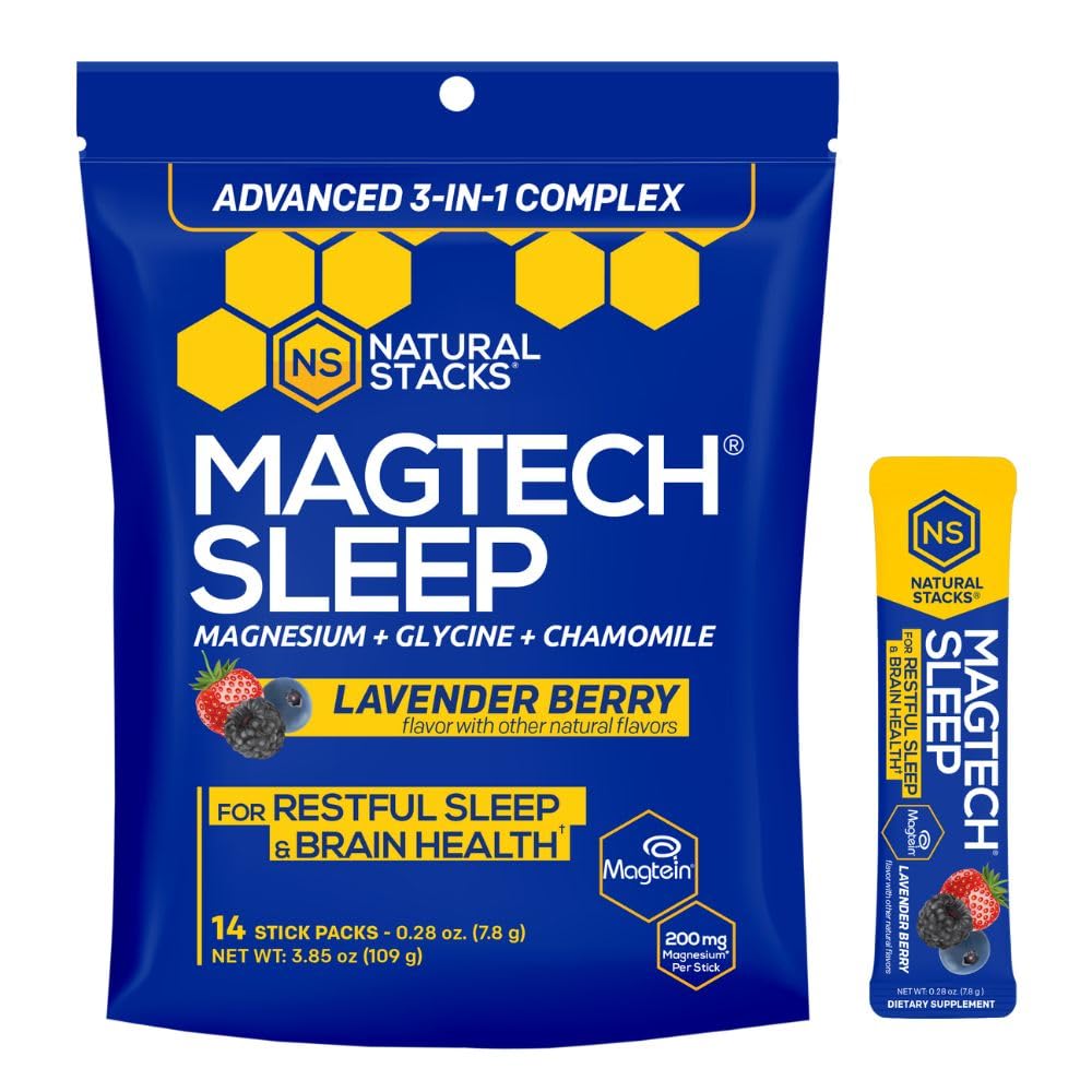 NATURAL STACKS MagTech Magnesium Sleep Powder 14 Servings