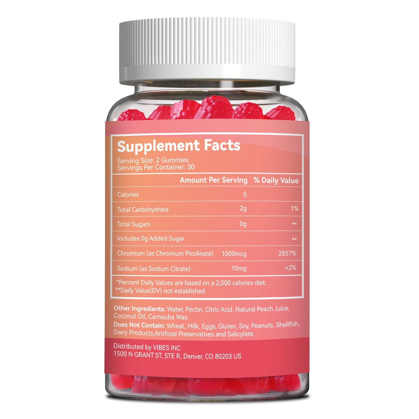 Agumoon Chromium Picolinate Gummies 1000 mcg, 120 Gummies