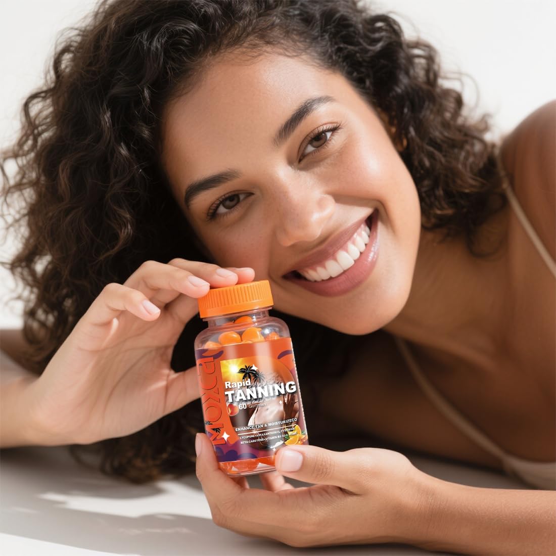 Moxca Vegan Beauty Gummies with Astaxanthin & Lycopene, 60 Count