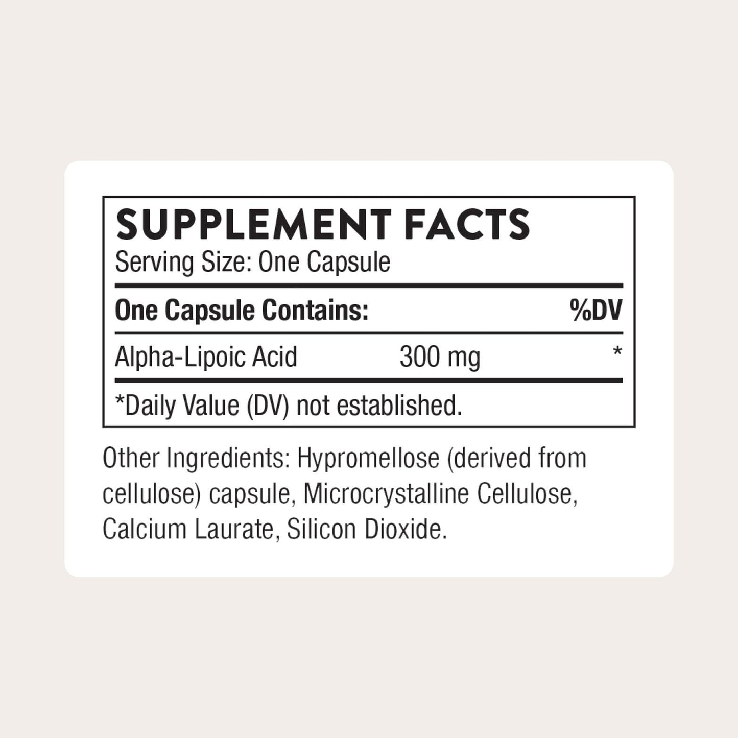 Thorne Alpha-Lipoic Acid Capsule, 60 Capsules