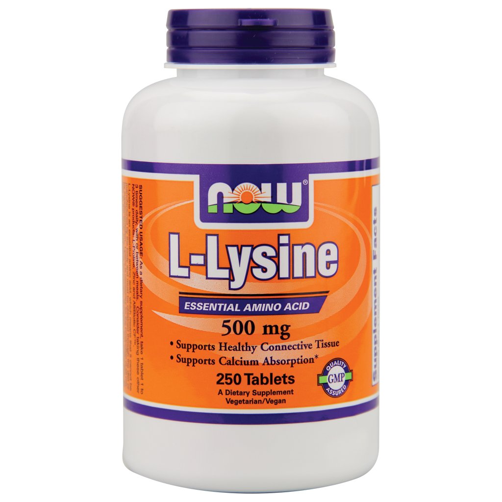 NOW Foods L-Lysine 500 mg 1500 Tablets