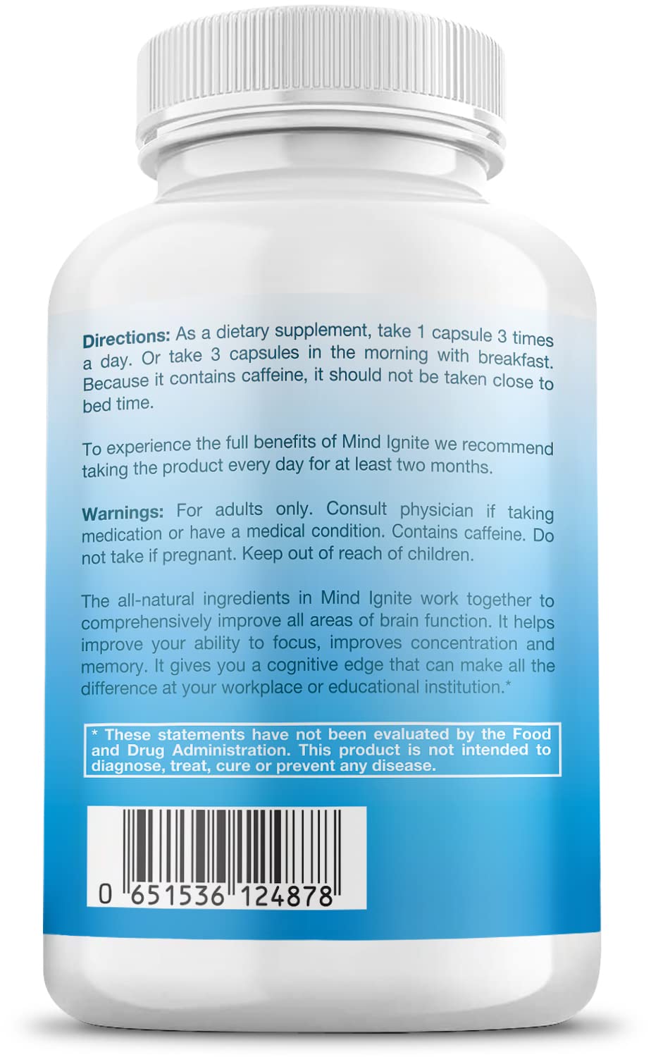 TEK Naturals Mind Ignite™ Mental Performance 16 Ingredients - Extra Strength Nootropic Brain Supplement for Focus, Energy, Memory, Clarity, Concentration & More 3 Capsules