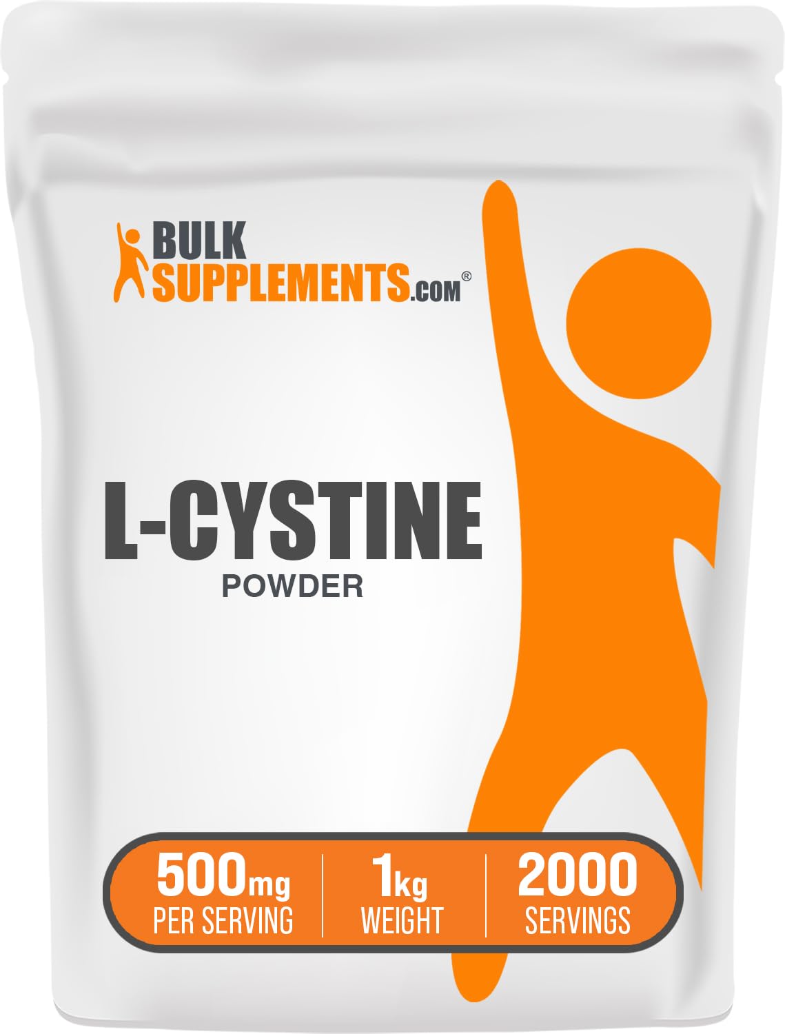 BulkSupplements L-Cystine Powder - L-Cystine 500mg per Serving, Gluten Free, 2.2 Pound (Pack of 1)