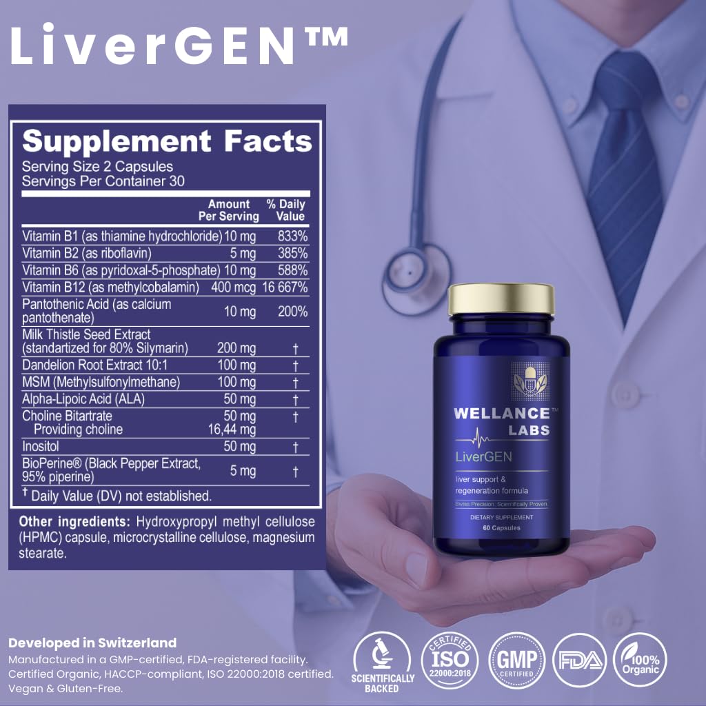 Wellance Labs LiverGEN Advanced Liver Support Capsules 90 Count