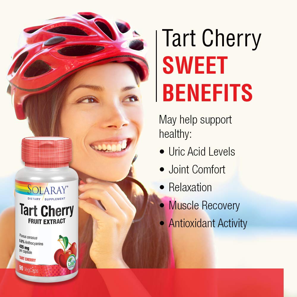Solaray Tart Cherry Fruit Extract 850 mg Capsule, 90 Count