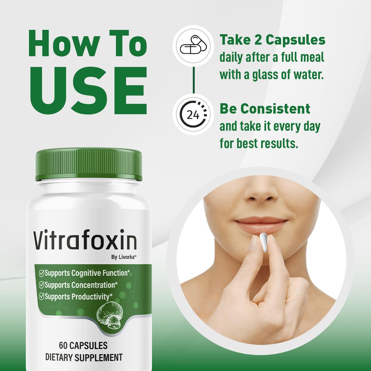 LIVORKA Vitrafoxin Capsules Formula, 300 Capsules