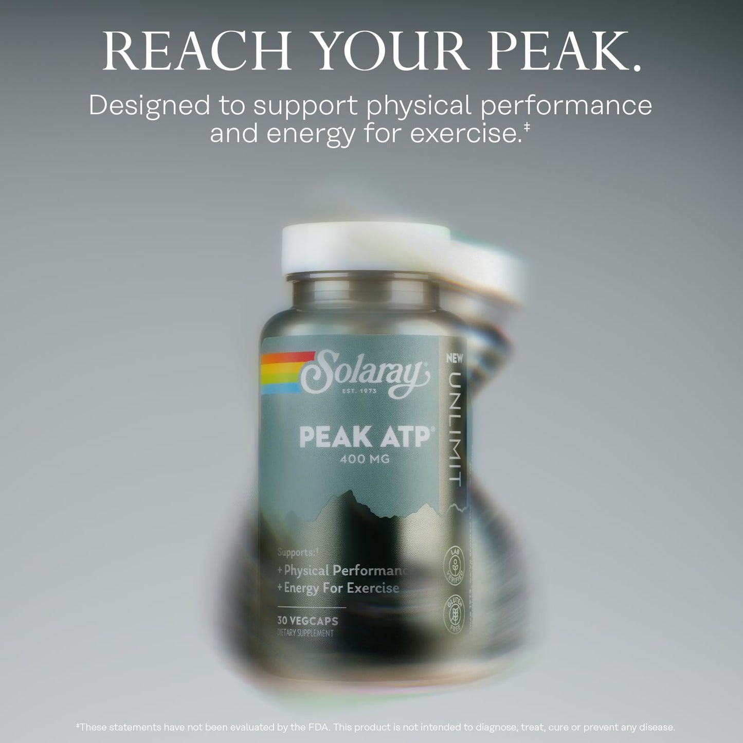 SOLARAY Peak ATP 400 mg Capsules, 30 Count