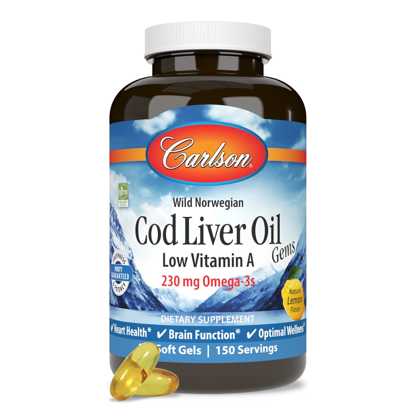 Carlson Cod Liver Oil Gems Softgels 150