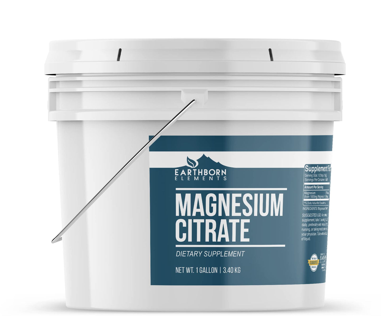 Earthborn Elements Magnesium Citrate Powder, 120 oz