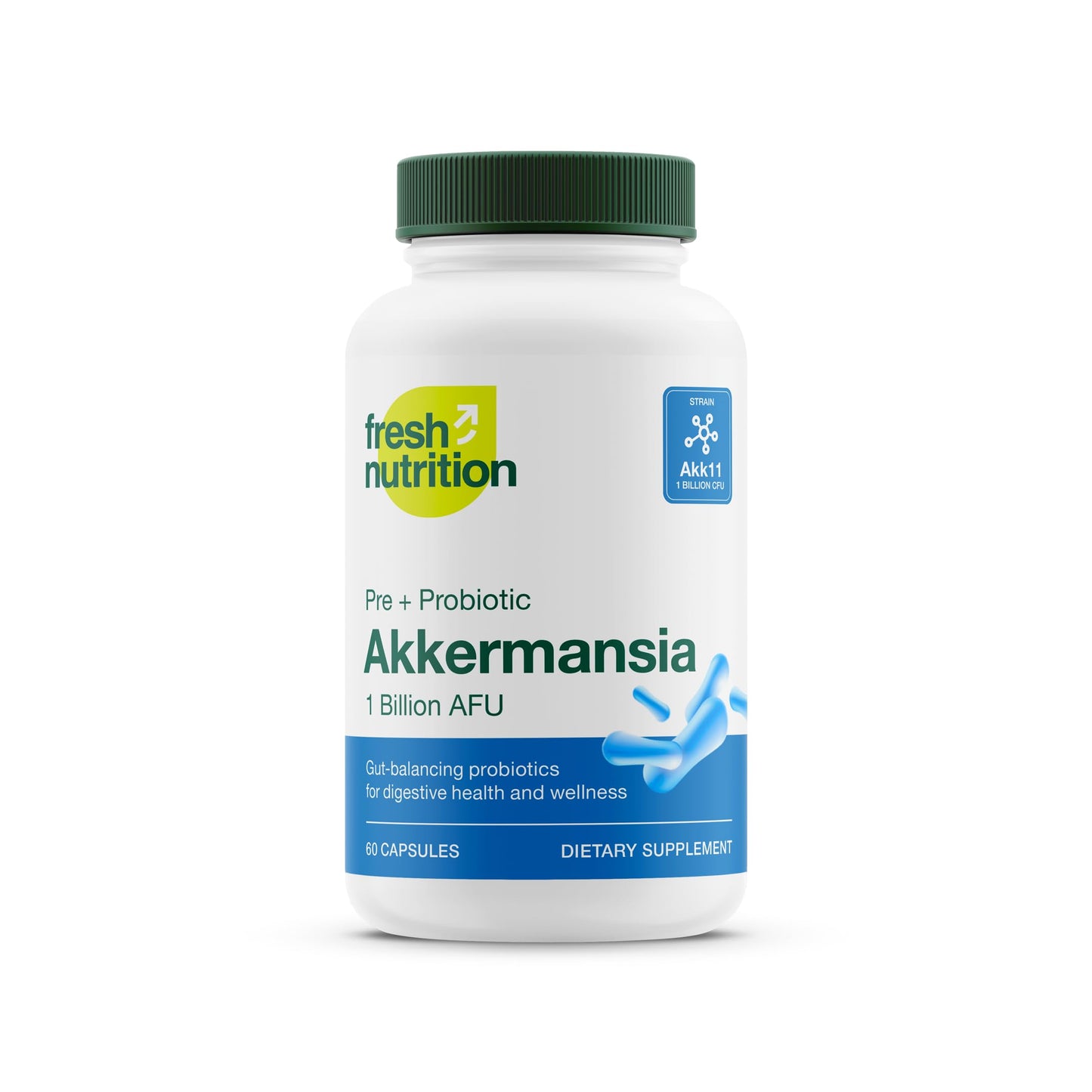 Fresh Nutrition Akkermansia Muciniphila Probiotic 1 Billion AFU, 60 Capsules