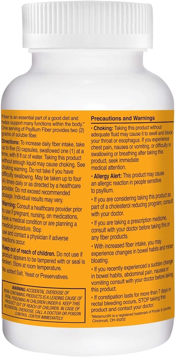 21st Century Psyllium Fiber Capsules, 320 Capsules