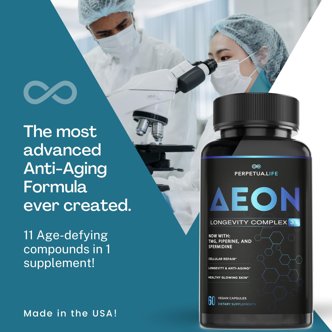 PERPETUA.LIFE AEON Liposomal NAD+ Longevity Complex Capsule, 60 Capsules