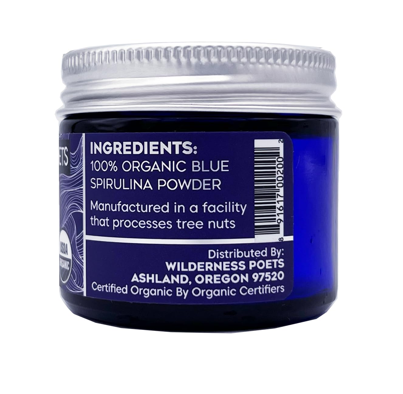 Wilderness Poets Organic Blue Spirulina Powder (100% Phycocyanin) 0.5 oz