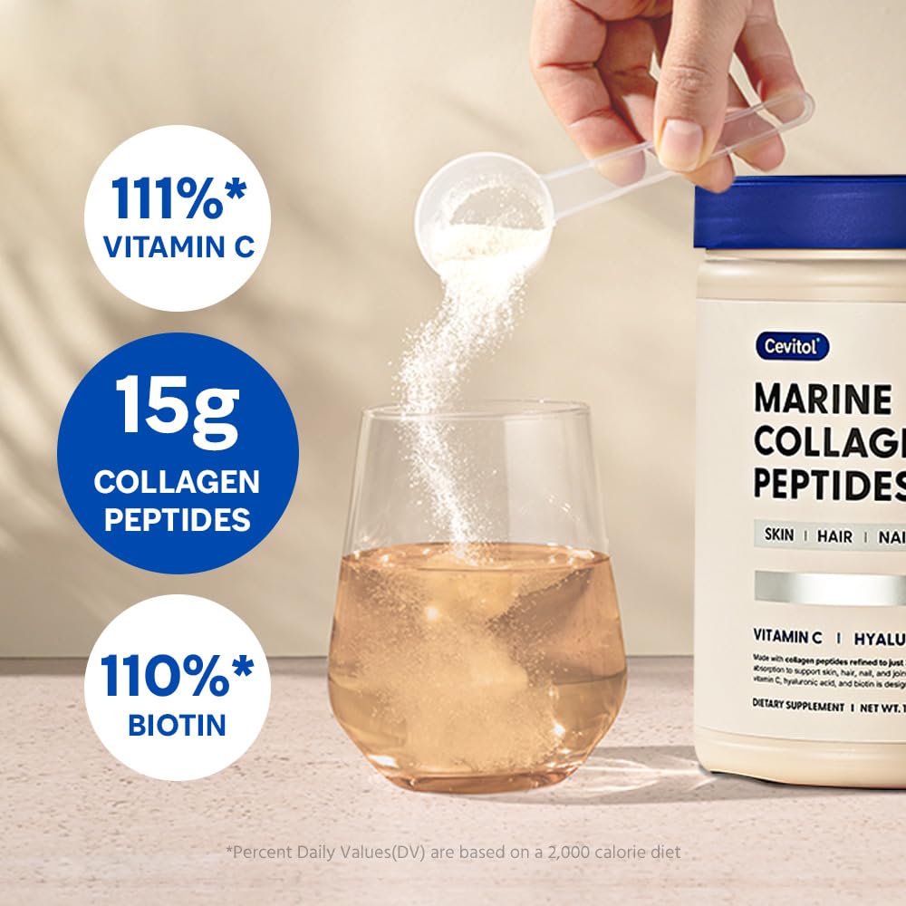 Cevitol Marine Collagen Peptides Powder, 16 oz
