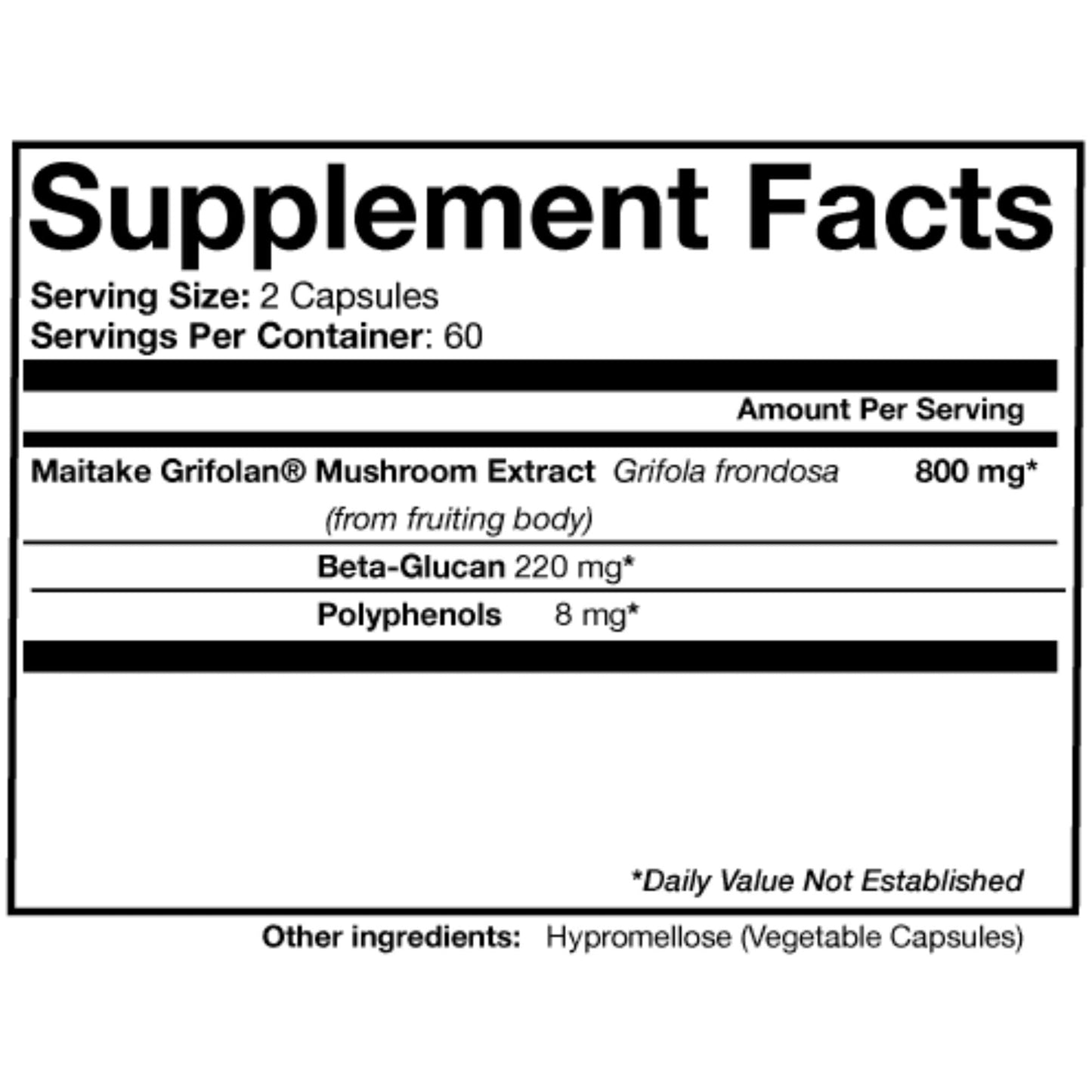 ORIVeDA Grifolan Maitake Extract Capsule 120 Count