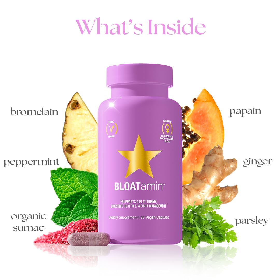 HAIRtamin BLOATamin Digestive Enzyme Supplement Capsule 1 Count