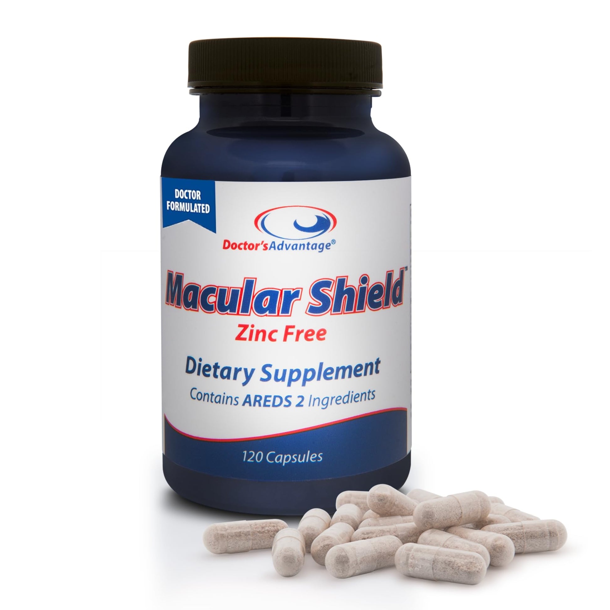 Doctor's Advantage Eye Shield Zinc-Free Vitamins Capsules - 120 Capsules with Lutein & Zeaxanthin (AREDS-2) for Age-Related Eye Support