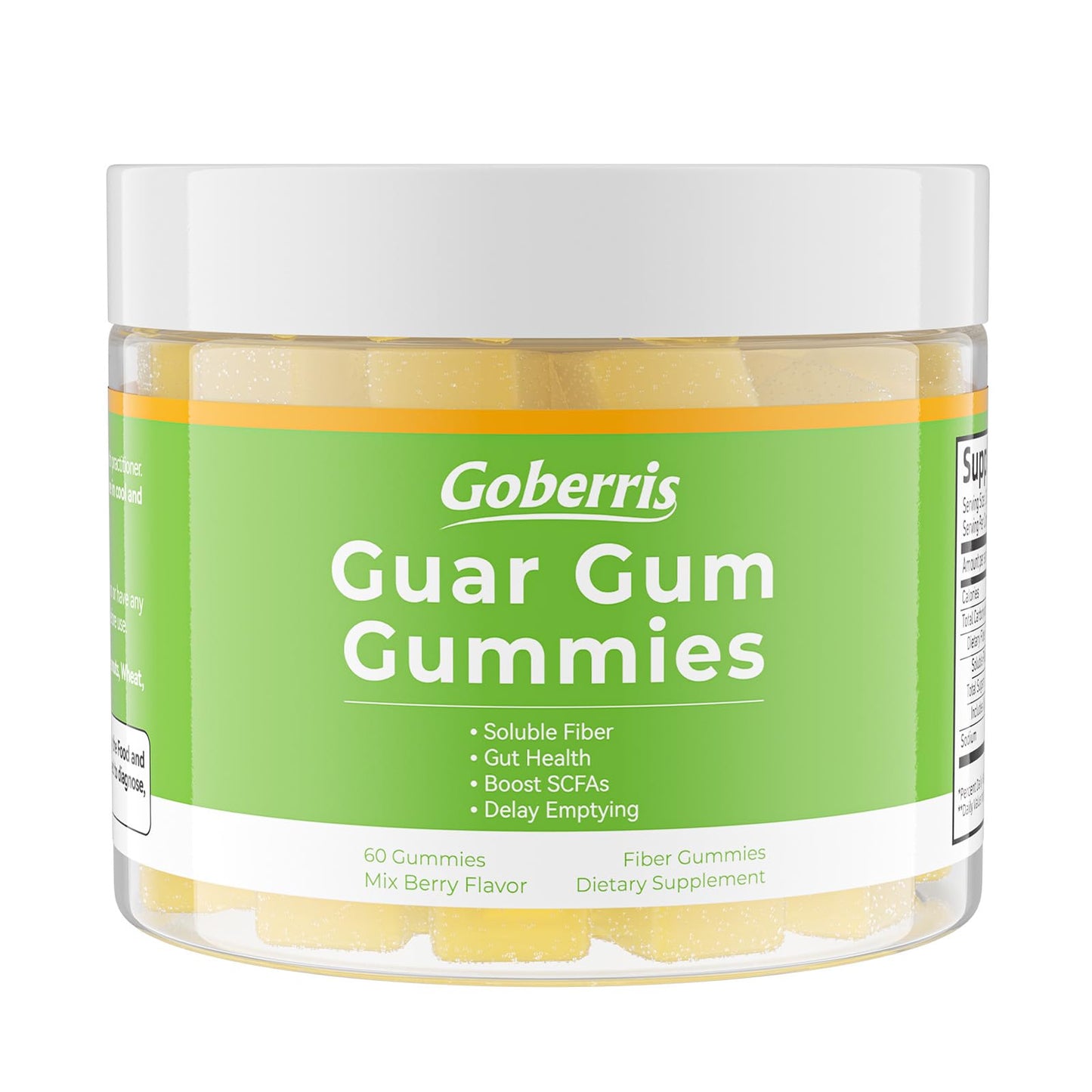 Goberris Guar Gum Fiber Gummies 60 Gummies