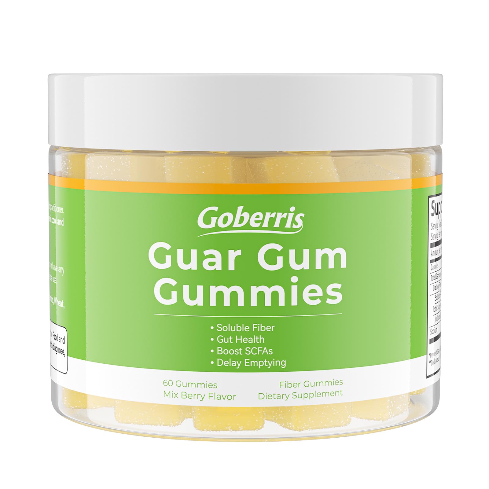 Goberris Guar Gum Fiber Gummies 60 Gummies