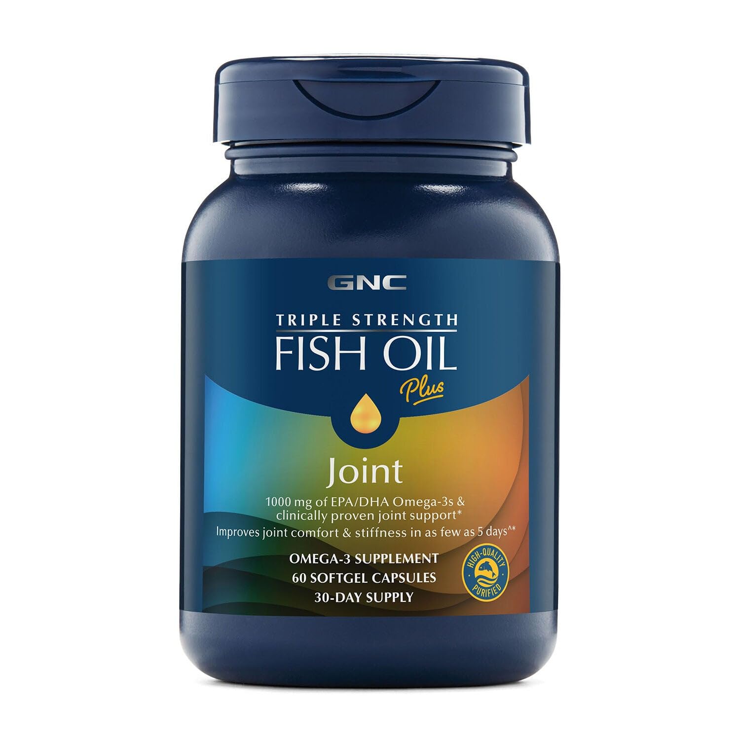 GNC Triple Strength Fish Oil Plus Joint Omega-3 Softgels 60 Count