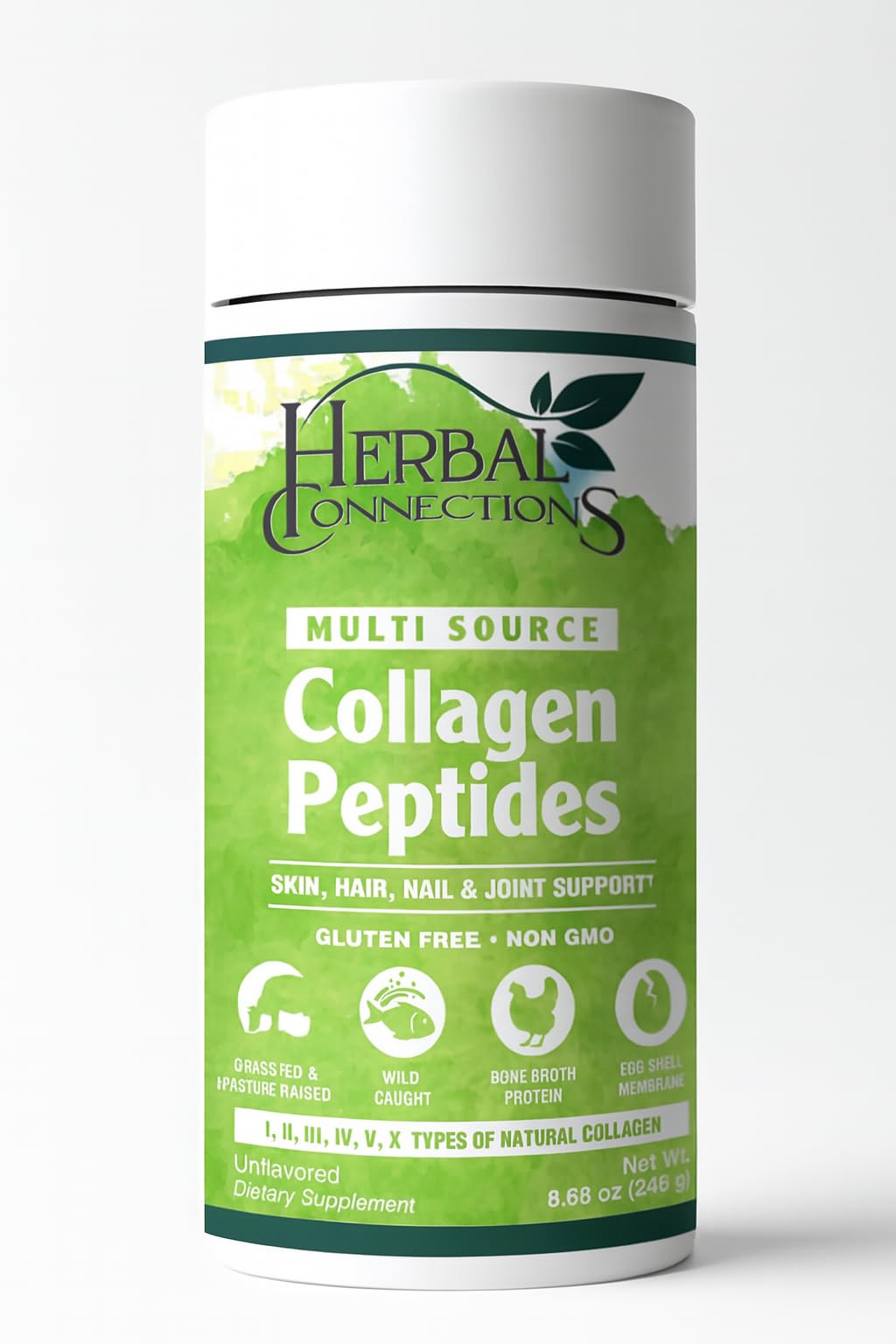 Herbal Connections Collagen Peptides Powder 8.68 Ounce