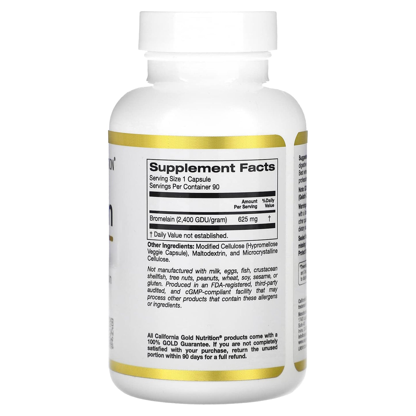 California Gold Nutrition Bromelain 500 mg Capsule, 90 Count