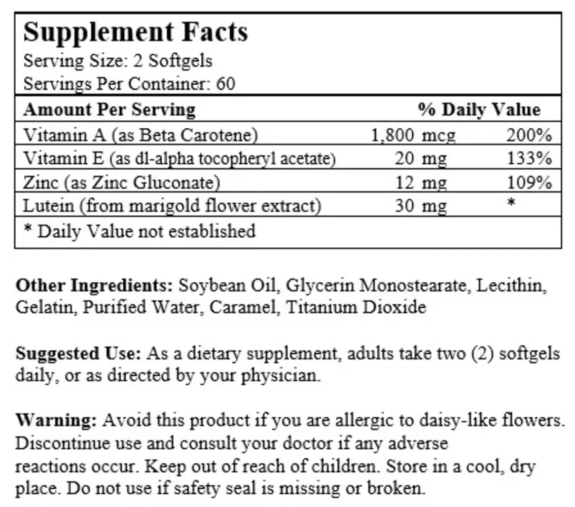 NCB NCB TECHNOLOGY Nu Health Eyes Aid Formula Softgels 120