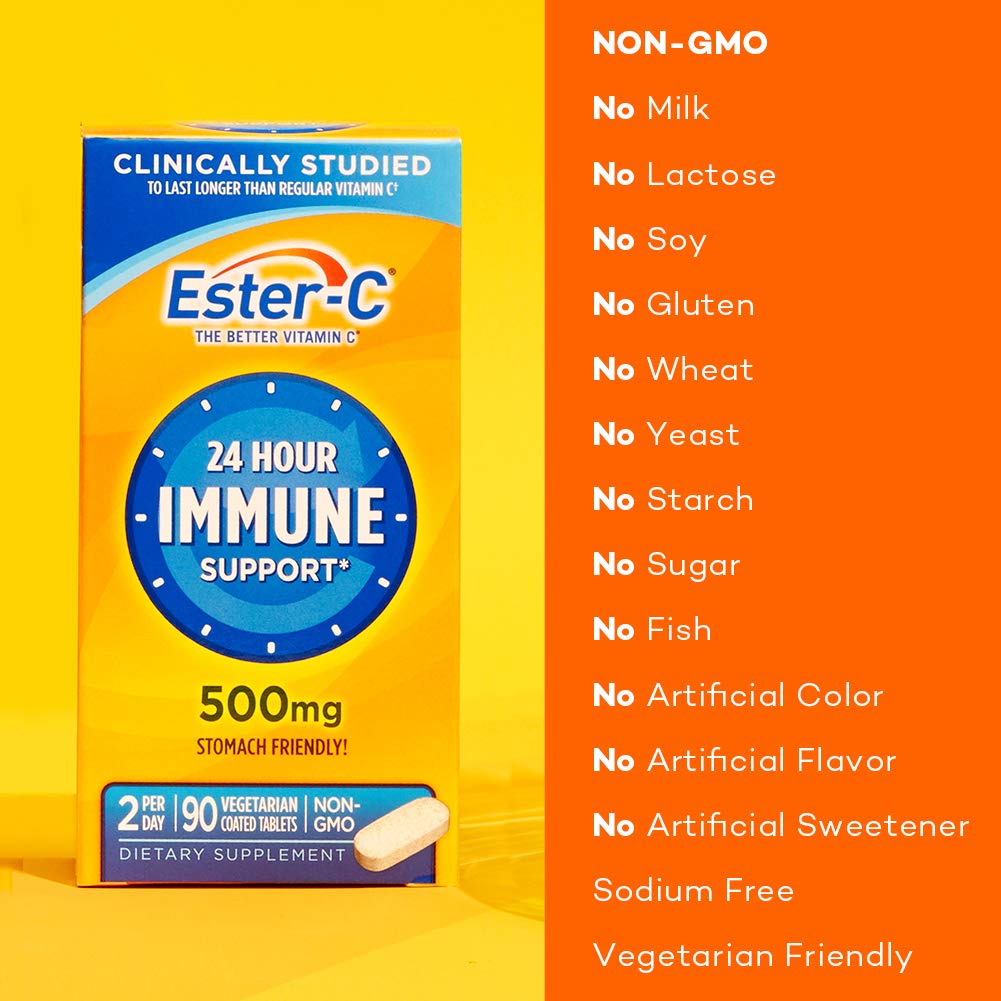 Ester-C Vitamin C Coated Tablets, 90 Count