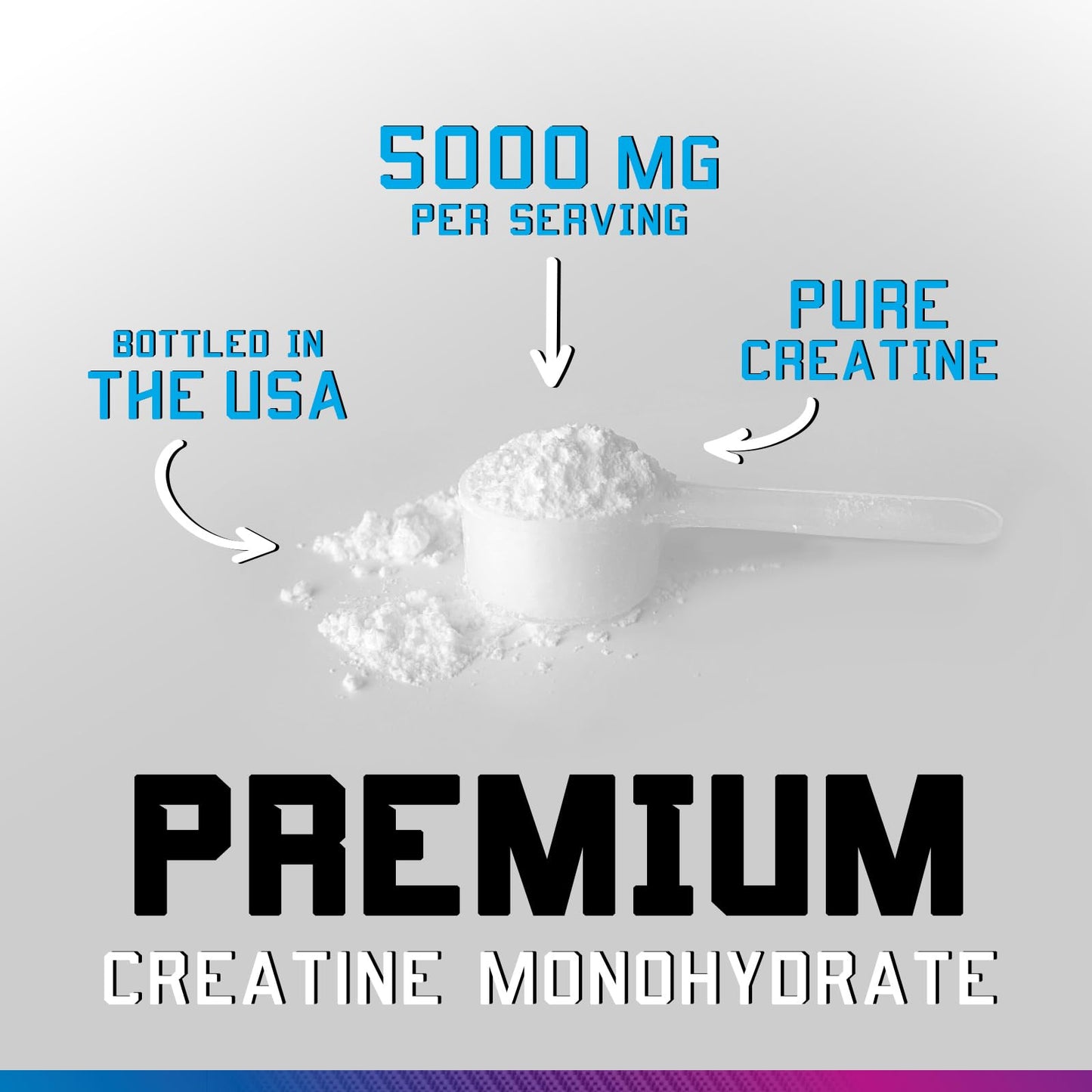 SILVERONYX Creatine Monohydrate Powder 5000mg Per Serving, 60 Servings