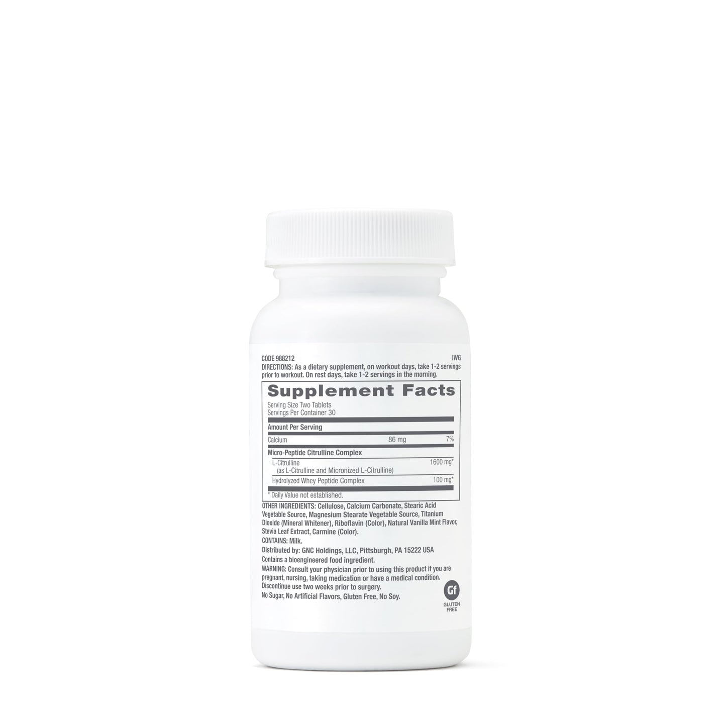 GNC Pro Performance Citrulline Complex 1700mg Tablets, 60 Count