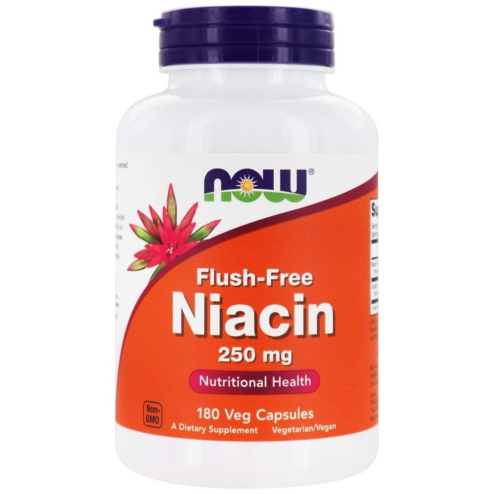 NOW Foods Flush Free Niacin 250mg Capsules, 360 Capsules